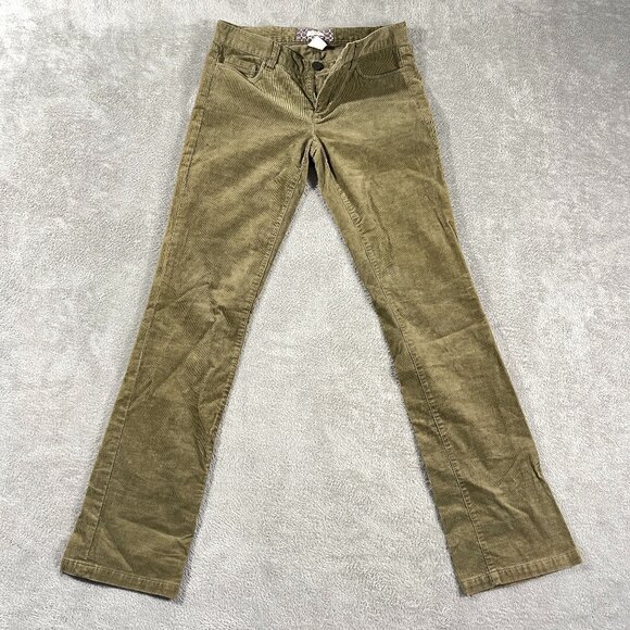 J. Crew Vintage Matchstick Skinny‎ Leg Corduroy Pants City Fit Brown Pockets 28R - Picture 1 of 15